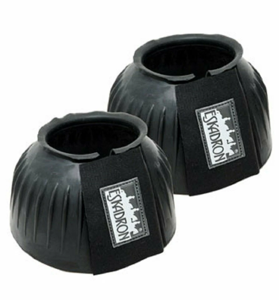 Eskadron Sprungglocken schwarz Gummi mit doppeltem Klettverschluss Hufglocken - Bild 1 von 1