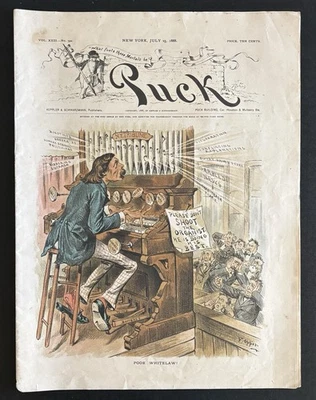 PUCK MAGAZINE - JULY 25, 1888 - HUMOR & SATIRE - Image 1 of 4