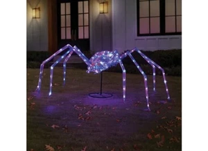 Pre-Lit Prismatic Spider Halloween Prop 5.5 FT Wide 120 LED’s (sc) - Picture 1 of 5