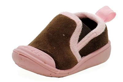 Skidders Girl's XY8708 Brown Skidproof Gripper Slipper Shoes - Image 1 of 4
