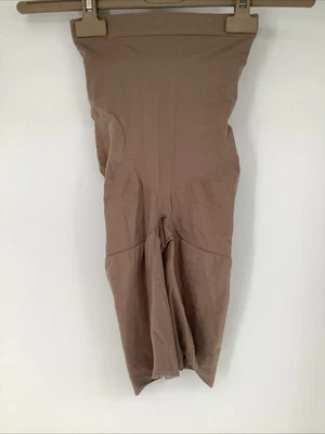 Pantalones Cortos Spanx Mujer’s S Café Au Lait Cintura Alta Medio Muslo Control Abdomen Power U18 Foto 1 de 4