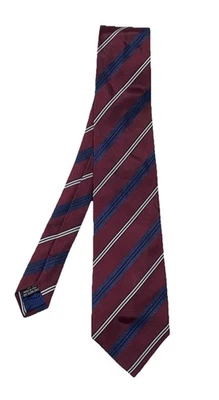 Corbata BOGGI Borgoña Rojo Rayas Hombre M En Italia EX CON Foto 1 de 4