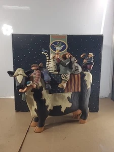 Williraye Studio 2000 Blue Moon Express WW1314 HUGE Cow with 5 Riders  - Picture 1 of 5