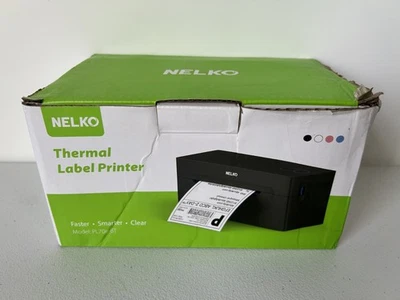 NELKO PL70E-BT Bluetooth & USB Black Direct Thermal Label Printer Printing Paper - Image 1 of 4