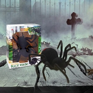 Remote Control Spider Toy Simulation Black Spider Toy Electric Scary Toy for Kid - Picture 1 of 12