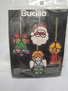 Nuevo de Lote Antiguo Bucilla 48619 Vidrieras Fieltro Adorno Kit Lentejuelas Joyas NAVIDAD - Imagen 1 de 4