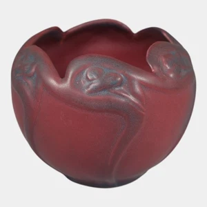 Van Briggle Blumenvase 50er Jahre Vintage Kunstkeramik rot Keramik - Bild 1 von 6