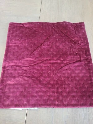 Pottery barn Cross stitch Embroidered Pillow Cover  18" Claret RED Wine - Image 1 of 2