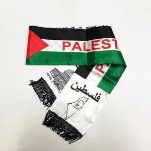 Palestine flag Scarf Printing Satin Gaza Palestinian map banner Flag Sash/Stole - Picture 1 of 12