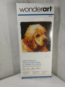 Puppy Love WonderArt Latch Hook Kit 12x12 Sealed Box Pillow Wall Hanging - Picture 1 of 6