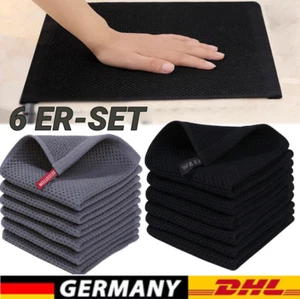 6er Set Geschirrtücher 100% Baumwolle Küchenhandtuch Geschirrhandtuch 34 X 34 cm - Bild 1 von 12