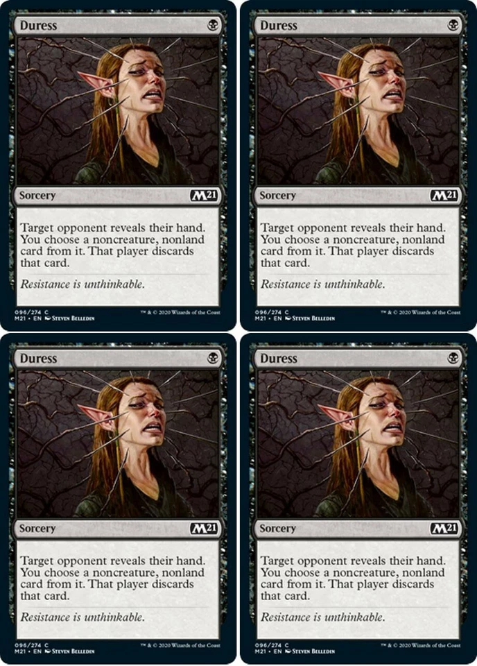 MTG - 4x DURESS - M21/Core Set 2021 (C) - Image 1 of 1