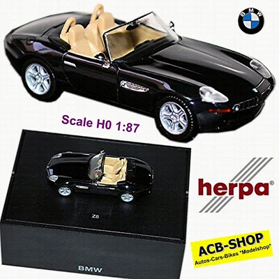 BMW Z8 Roadster 2000-03 E52 Nero 1:87 Herpa Modello Promozionale BMW - Immagine 1 di 4