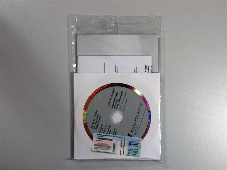 Windows 2008 Server Standard OEM-Vollversion, deutsch - R1, incl. 5 CALs - Bild 1 von 1