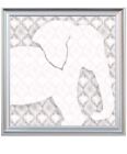 Doodlefish Art Elephant Silhouette Frammed 16.5” X 16.5” X 1.25”