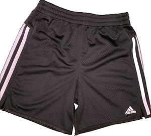 Adidas Black Shorts Athletic Logo Girls Size 14 - Picture 1 of 6