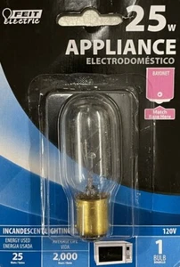 Feit Electric 25-Watt Clear T8 DC Bayonet Base Appliance Bulb - NEW - Picture 1 of 1