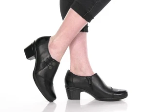 Clarks Donna Taglia 6M Shooties in Pelle con Tacchi a Blocco 2", Scarpe Casual Comfort - Foto 1 di 10