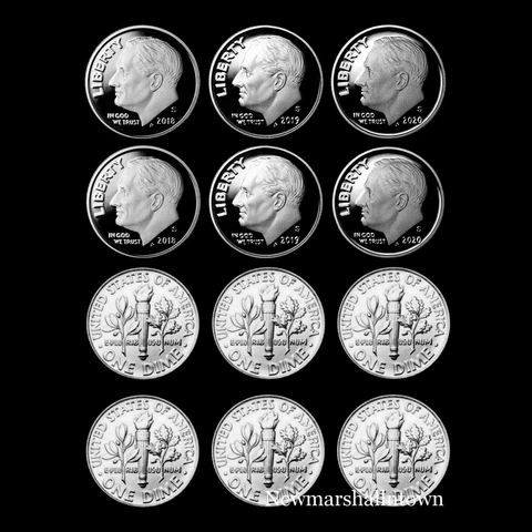 2018 2019 2020 P+D+S+S Roosevelt Set ~ Silver & Clad Proof & PD from Bank Rolls Cover