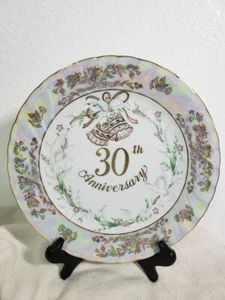Vintage 30'th anniversary Lefton China 9" Hand Painted 04784 Plate Japan 1983 - Picture 1 of 4