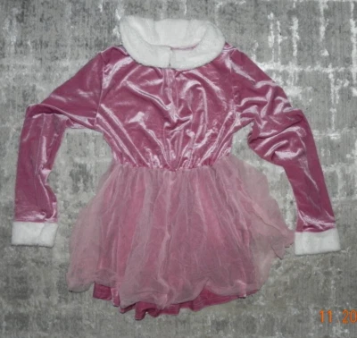 Girls Pink Dress Skirt Costume Fairy MEDIUM Velvet Mesh - Image 1 of 4