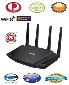 ASUS AX3000 2nd Gen Dual-Band Gigabit Router Black RT-AX58U - Picture 1 of 8