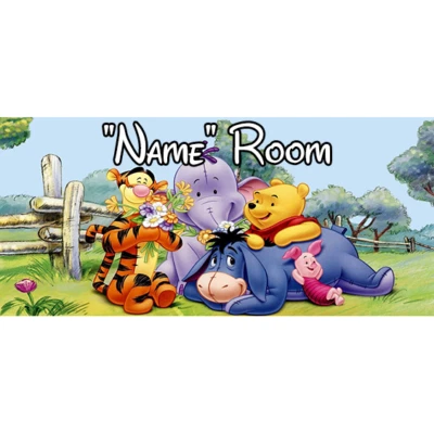 Winnie The Pooh Personalised Bedroom Door Sign  - Any Text/Name (2) - image 1 of 2