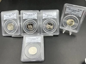2002 S Complete 5 Coin CLAD Proof Quarter Set PCGS Graded PR69 DCAM - Picture 1 of 6