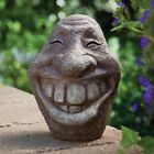 Éclairer Votre Jour Grand Pierre Visage Smiley Jardin Sculpture