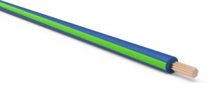 18 AWG Automotive TXL Wire Dark Blue w/ Light Green Stripe Various Lengths - Picture 1 of 1
