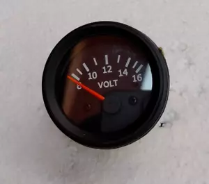 12 Volt Gauge 52 mm 2 1/16" Olive Black bezel jeep car bus truck tractor crane - Picture 1 of 5