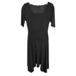 Ann Taylor Loft Women's Dress Fit And Flare Career Cocktail Midi Black Size 2 - Picture 1 of 10