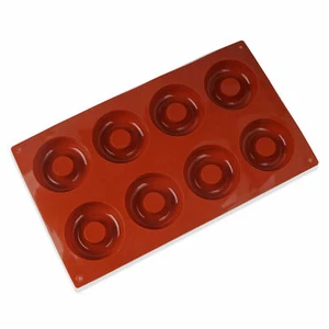 Silicone Donut Soap Candy Baking 8 Cavity Non-Stick Mold - (1) Unit - Brown - Bild 1 von 2