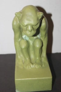 Vintage American Terra Cotta Co. Crystal Lake IL 1800's-1966 Green Gargoyle - Picture 1 of 6