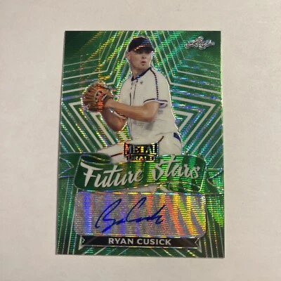 2021 Leaf Metal Draft Ryan Cusick Green Wave Future Stars Auto 4/5  - Image 1 of 2