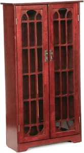 Window Pane Storage Adjustable Shelves Display Cabinet, 47.75" H X 26.25" W X 9. - Picture 1 of 12