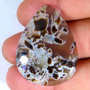 40.70Cts.100%Natural Turkish Stick Agate Pear Cabochon 26x35x6mm Loose Gemstones - Picture 1 of 5