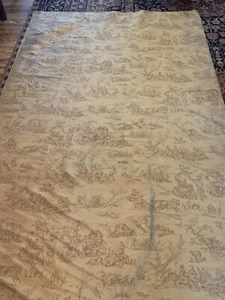 Vintage french country silk bronzed brown golden tapestry upholstery fabric - Picture 1 of 9