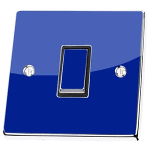 Plain Dark Blue Navy Light Switch & Power Socket Stickers skin decal vinyl cover - Picture 1 of 8