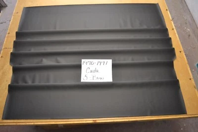 1970 70 1971 71 PLYMOUTH CUDA BARRACUDA ЧЕРНЫЙ ПЕРФОРИРОВАННЫЙ 5 БАНТ HEADLINER США - Изображение 1 из 2