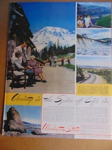 1941 Tourism WASHINGTON STATE vintage art print ad - Picture 1 of 1
