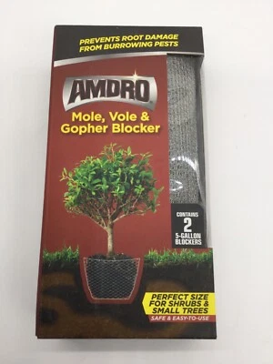 1-2pk AMDRO Mole Vole & Gopher Bloqueador Malla de Acero Inoxidable Tamaño 5 Galones Foto 1 de 2