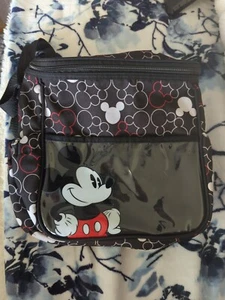 Mickey Mouse Auténtico Disney Bebé Bolsa Biberón Pañales Rojo Blanco Negro 10" x 10" - Imagen 1 de 10