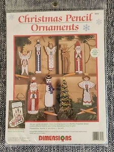 Dimenstions Christmas Pencil Ornaments Counted Cross Stitch 8453 - Picture 1 of 11