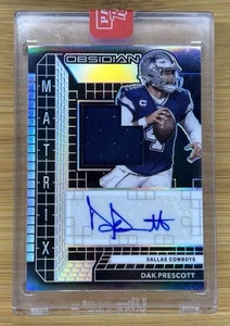 RARE #/25🔥 2020 Panini Obsidian Matrix Prizm Dak Prescott Auto- Cowboys - Picture 1 of 2