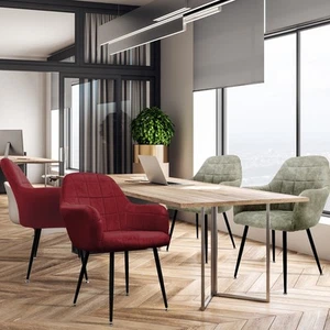 Sillas de comedor silla de comedor sillas de salón juego 4 Burdeos oliva - Imagen 1 de 9