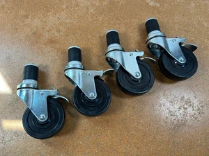 Rueda de vástago expansible DuraSteel 1-1/2" 4" altura de montaje - Juego de 4 - Imagen 1 de 2