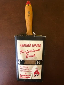 Pincel de nailon cónico profesional vintage Sherwin Williams 4" SW-460W I-L-F - Imagen 1 de 9