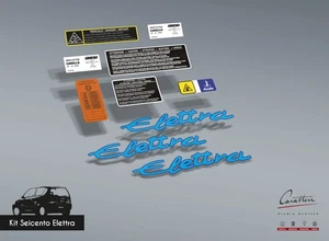 KIT AUFKLEBER FIAT SEICENTO ELECTRA - 10 Aufkleber - Bild 1 von 8