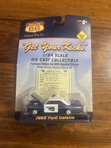 ROUTE 66 GET YOUR KICKS 1965 FORD GALAXIE AUTO DELLA POLIZIA - Foto 1 di 2